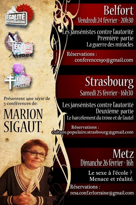 Trois conf&eacute;rences de Marion Sigaut dans le Grand Est, du 24 f&eacute;vrier &agrave; Belfort, 25 &agrave; Strasbourg et 26 &agrave; Metz | Strasbourg Alsace Express | Scoop.it