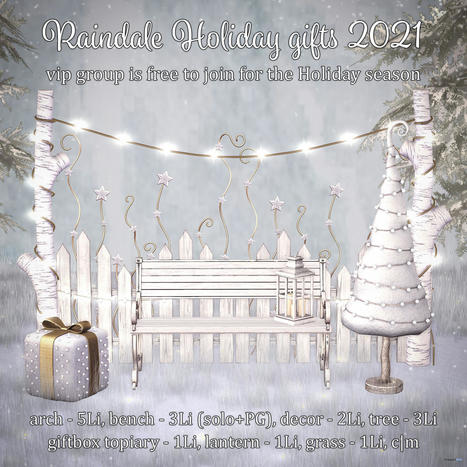 Holiday Decor Set December 2021 Group Gift by Raindale | Teleport Hub - Second Life Freebies | Second Life Freebies | Scoop.it