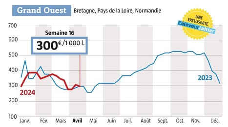Le prix du lait spot à 300€ dans le Grand-ouest | Lait de Normandie... et d'ailleurs | Scoop.it