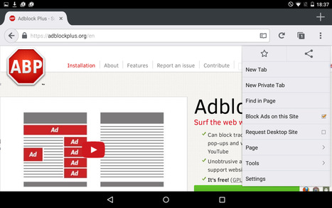 Adblock Browser : le navigateur mobile qui bloque nativement les pubs [Tuto] | Time to Learn | Scoop.it