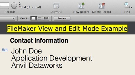 View and Edit Modes in FileMaker | FileMakerProGurus | Learning Claris FileMaker | Scoop.it