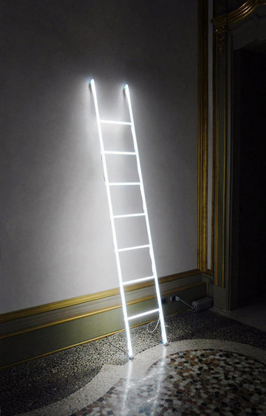 Massimo Uberti’s neon ladder lamp - iD Lights | 1001 Light ideas ! | Scoop.it