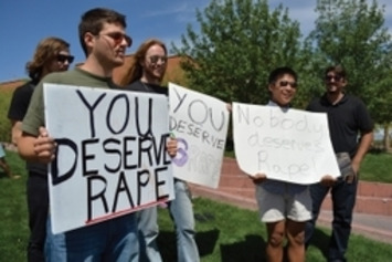 Arizona Daily Wildcat :: 'You Deserve Rape' sign causes controversy on UA campus | Dare To Be A Feminist | Scoop.it