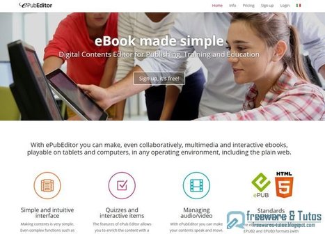 ePubEditor : un très bon service web pour créer des ebooks interactifs | TIC, TICE et IA mais... en français | Scoop.it