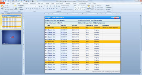 Free Project Management Worksheet Template for PowerPoint | Free Business PowerPoint Templates | Scoop.it
