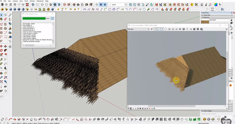 How to create leaf roof with sketchup fur and zorro plugins | SketchUp | Scoop.it