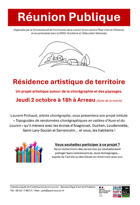 Réunion publique pour une résidence artistique de territoire le 2 octobre à Arreau | Vallées d'Aure & Louron - Pyrénées | Scoop.it