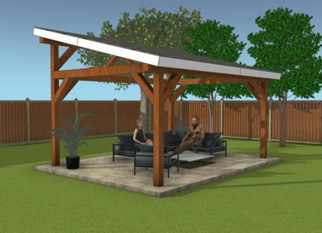 12x16 Lean to Pavilion Plans - 4 Post Pavilion | Garden Plans | Scoop.it