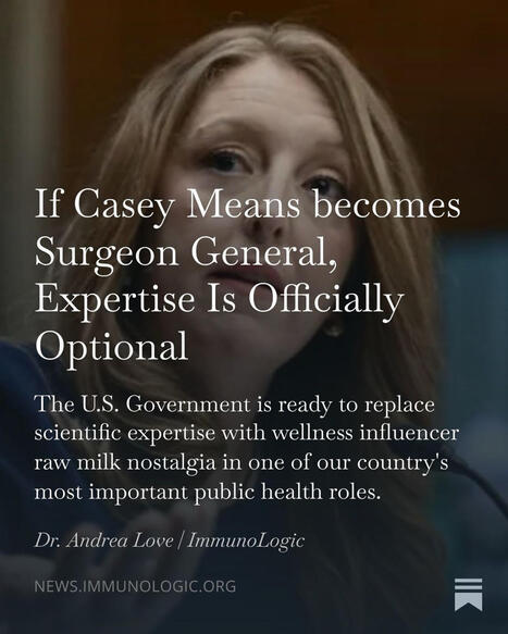 US Surgeon General Nominee Criticized for Lack of Scientific Expertise | Andrea C. Love, Ph.D. posted on the topic | H&eacute;sitations Vaccinales: Observatoire HESIVAXs | Scoop.it