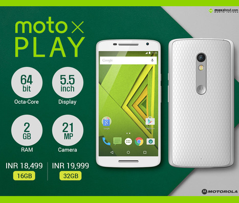 Motorola Moto X PLAY launched in India starting at Rs. 18,499 | Maxabout Mobiles | Scoop.it