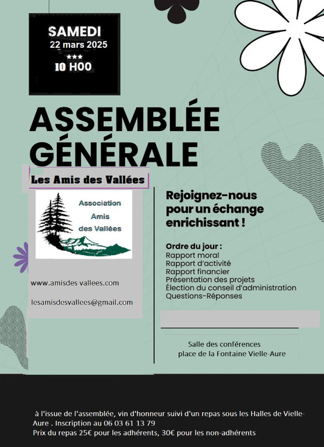 Assembl&eacute;e g&eacute;n&eacute;rale de l'association des Amis des Vall&eacute;es le 22 mars | Vall&eacute;es d'Aure & Louron - Pyr&eacute;n&eacute;es | Scoop.it