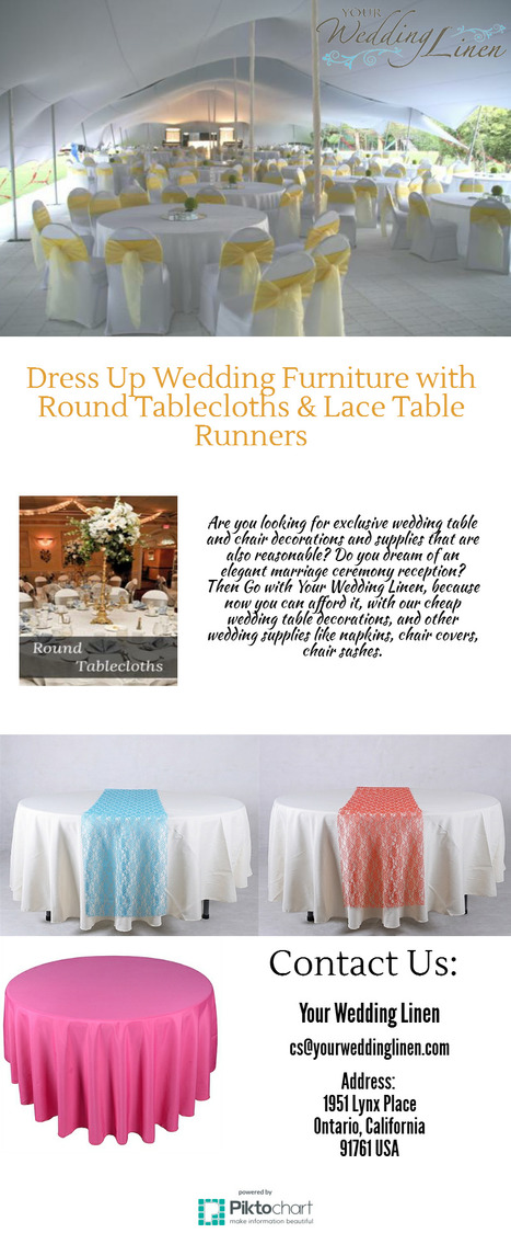 Dress Up Wedding Furniture With Round Tableclot