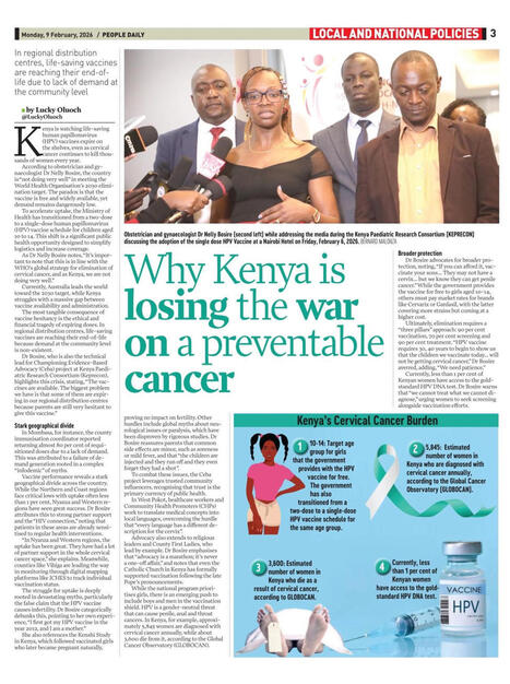 #hpvvaccine #cervicalcancer #publichealth #kenyahealth #womenhealth #cancerprevention #healthcommunication #endcervicalcancer | LUCKY OLUOCH-SAQIB | H&eacute;sitations Vaccinales: Observatoire HESIVAXs | Scoop.it
