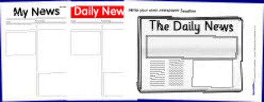 newspaper templates for kids to write on