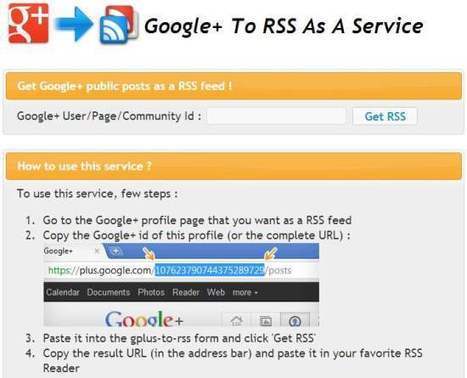 Utilisation de Google+ via des flux RSS, Gplus To Rss | Les Infos de Ballajack | Geeks | Scoop.it