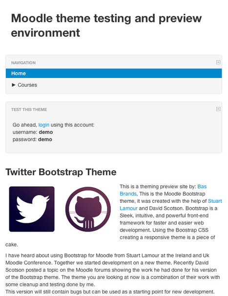 Moodle Plugins Directory: Bootstrap | mOOdle_ation[s] | Scoop.it