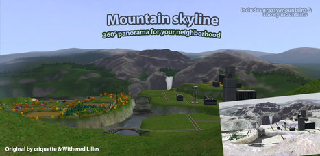Un monde Sims 2 avec les montagnes de Sunset Valley (des Sims 3) et une superbe version sous la neige << JodelieJodelie's Sims Stuff | Les Sims | Scoop.it