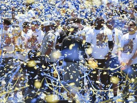 EN IMAGES. NBA : la parade des Golden State Warriors, nouveaux champions | French Authentic Texts | Scoop.it