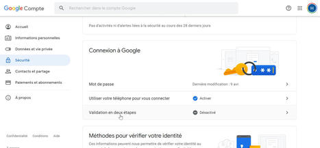 Google active la double authentification par d&eacute;faut : ce qui va changer le 9 novembre | UseNum - Ressources p&eacute;dagogiques | Scoop.it