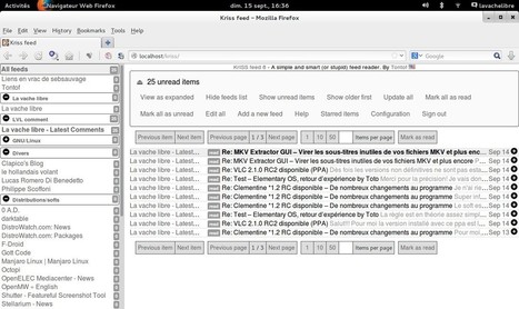 KrISS Feed &ndash; H&eacute;bergez vos flux RSS en local sous GNU/Linux | Time to Learn | Scoop.it