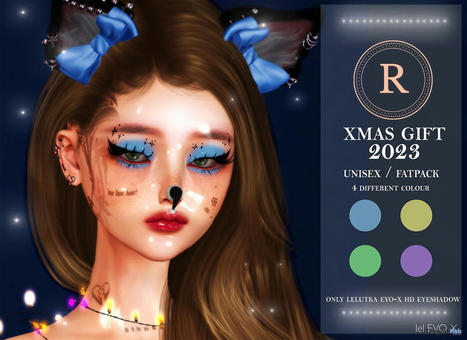 Unisex Eyeshadows Fatpack For Lelutka EvoX Christmas 2022 Group Gift by RUVA | Teleport Hub - Second Life Freebies | Second Life Freebies | Scoop.it