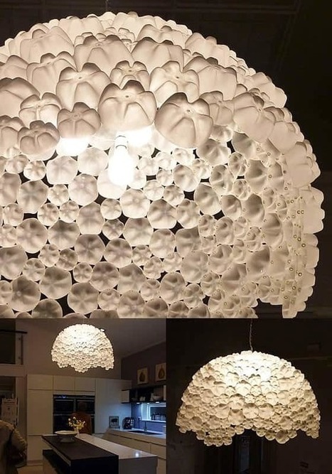 310 Plastic Bottles Recycled into Ceiling Pendant Lamp | Design, Science and Technology | Scoop.it