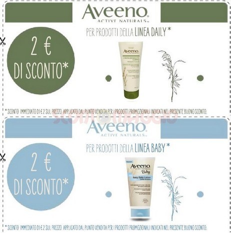 Buoni sconto Aveeno Daily e Aveeno Baby | scontOmaggio | Coupon e buoni sconto per la spesa alimentare | Scoop.it