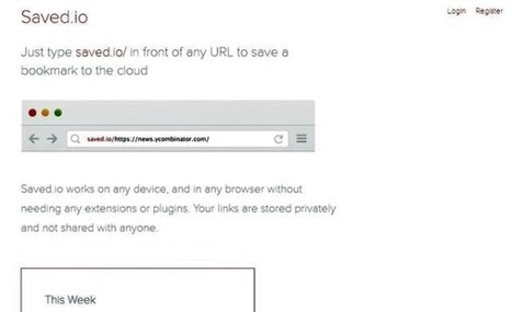 Saved.io: gestiona y guarda tus marcadores en la nube con gran rapidez | TIC & Educación | Scoop.it