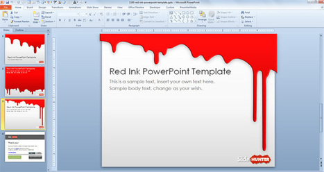Free Red Ink PowerPoint Template for Presentations | Free Business PowerPoint Templates | Scoop.it