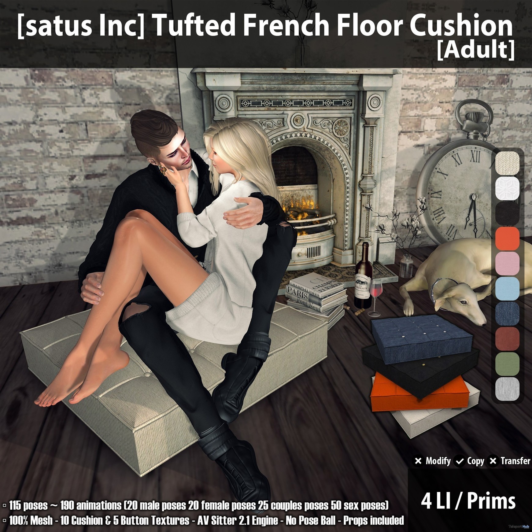 New Release: Tufted French Floor Cushion [Adult...