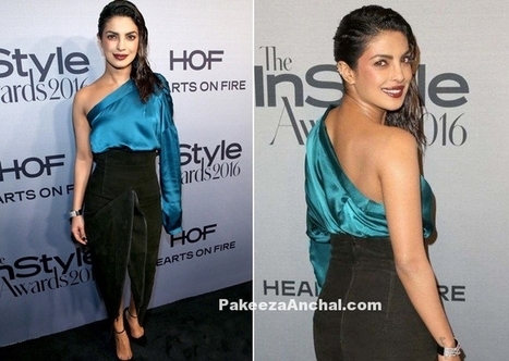 Priyanka Chopra One Shoulder Skirt & Zipper Skirt, #ActressInSkirts, #BollywoodActress, #BollywoodDesignerDresses, #CelebrityDresses, #DesignerWear, #InstyleAwards, #OneShoulderDress, #PriyankaChop... | Indian Fashion Updates | Scoop.it