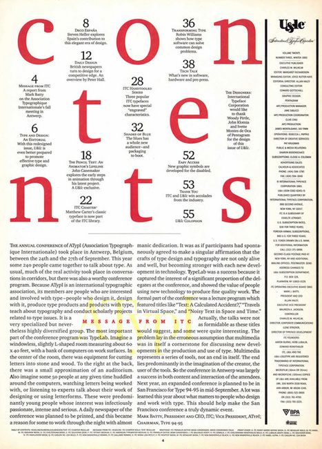 TypeTalk - U&lc Magazine Retrospective: Reinventing Tables of Contents - CreativePro.com | Creative_me | Scoop.it