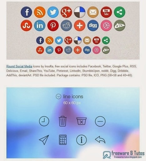 20 packs d'icônes gratuites sur le thème des médias sociaux | Freewares | Scoop.it