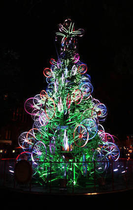 Weird Christmas Tree Is Made of Bicycles | Strange days indeed... | Scoop.it