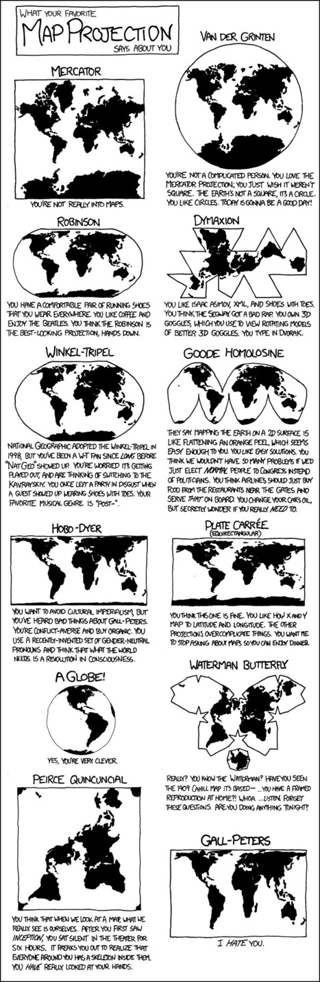 xkcd: Map Projections | Human Interest | Scoop.it