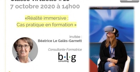 Agenda - 07/10/20 - Classe virtuelle : “Réalité immersive : Cas pratique en formation” | Formation : Innovations et EdTech | Scoop.it