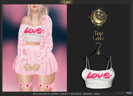 Love Top Teleport Hub Group Gift by DREAMS | Teleport Hub - Second Life Freebies | Second Life Freebies | Scoop.it