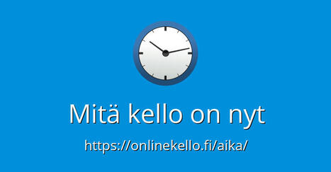 Mit&auml; kello on nyt - Kellonaika - Neiti Aika | 1Uutiset - Lukemisen t&auml;hden | Scoop.it