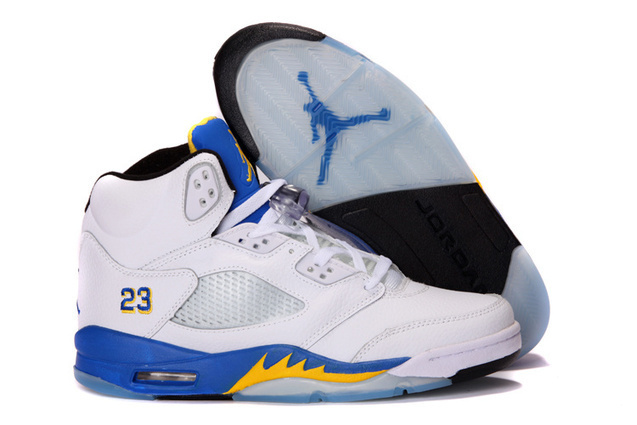 jordan retro 5 blue and yellow