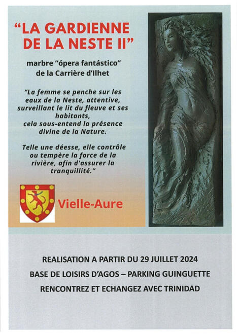 Réalisation d'une sculpture sur marbre - La Gardienne de la Neste II à Vielle-Aure à partir du 29 juillet | Vallées d'Aure & Louron - Pyrénées | Scoop.it