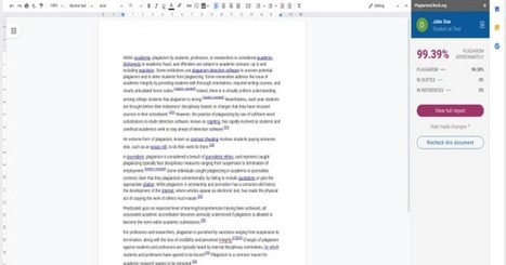 A New Google Docs Add-on for Checking on Plagiarism via Educators' tech | iGeneration - Humane Use of Technology in an AI world (Pedagogy & Digital Innovation) | Scoop.it
