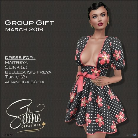 Floral Dress March 2019 Group Gift by Selene Creations | Teleport Hub - Second Life Freebies | Second Life Freebies | Scoop.it