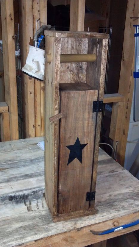 Pallet Toilet Paper Holder | 1001 Pallets ideas ! | Scoop.it