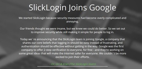 #Google rachète #SlickLogin, la start-up à l’origine de l’authentification sonore | Social media | Scoop.it