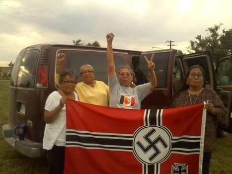 Lakota and Dakota grandmothers captured the Nazi flag hanging in Leith, ND and burned it | Colorful Prism Of Racism | Scoop.it