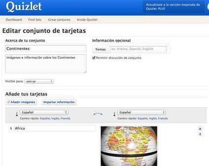 Quizlet, herramienta para crear tarjetas educativas con actividades - Educa con TIC | Las TIC y la Educación | Scoop.it