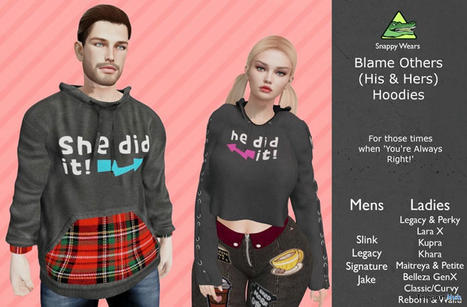 Blame Others Hoodies April 2024 Group Gift by Snappy Wears | Teleport Hub - Second Life Freebies | Second Life Freebies | Scoop.it