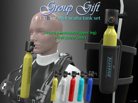 Mini Scuba Tank Set April 2025 Group Gift by CLBlue | Teleport Hub - Second Life Freebies | Second Life Freebies | Scoop.it