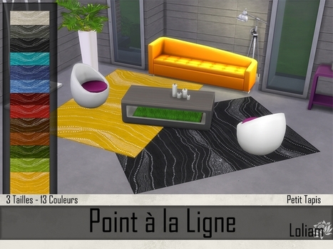 Collection de Tapis "Point à la Ligne" << Loliam sur Sioms Artists | Les Sims | Scoop.it