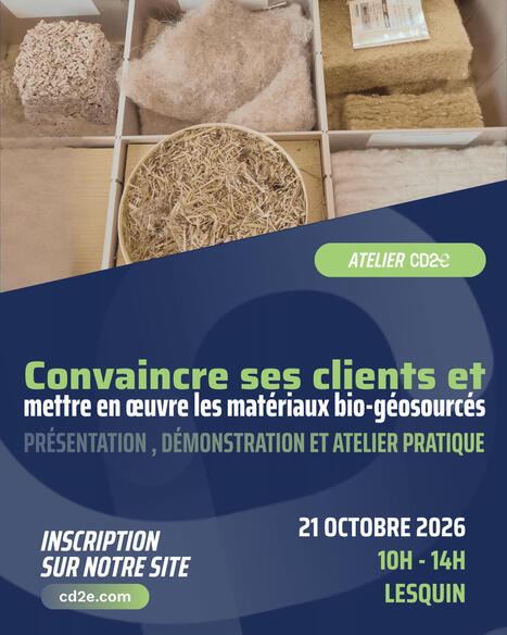 Convaincre ses clients et mettre en &oelig;uvre les mat&eacute;riaux bio-g&eacute;osourc&eacute;s &ndash; pr&eacute;sentation, d&eacute;monstration et atelier pratique | rev3 - la 3&egrave;me r&eacute;volution industrielle en Hauts-de-France | Scoop.it